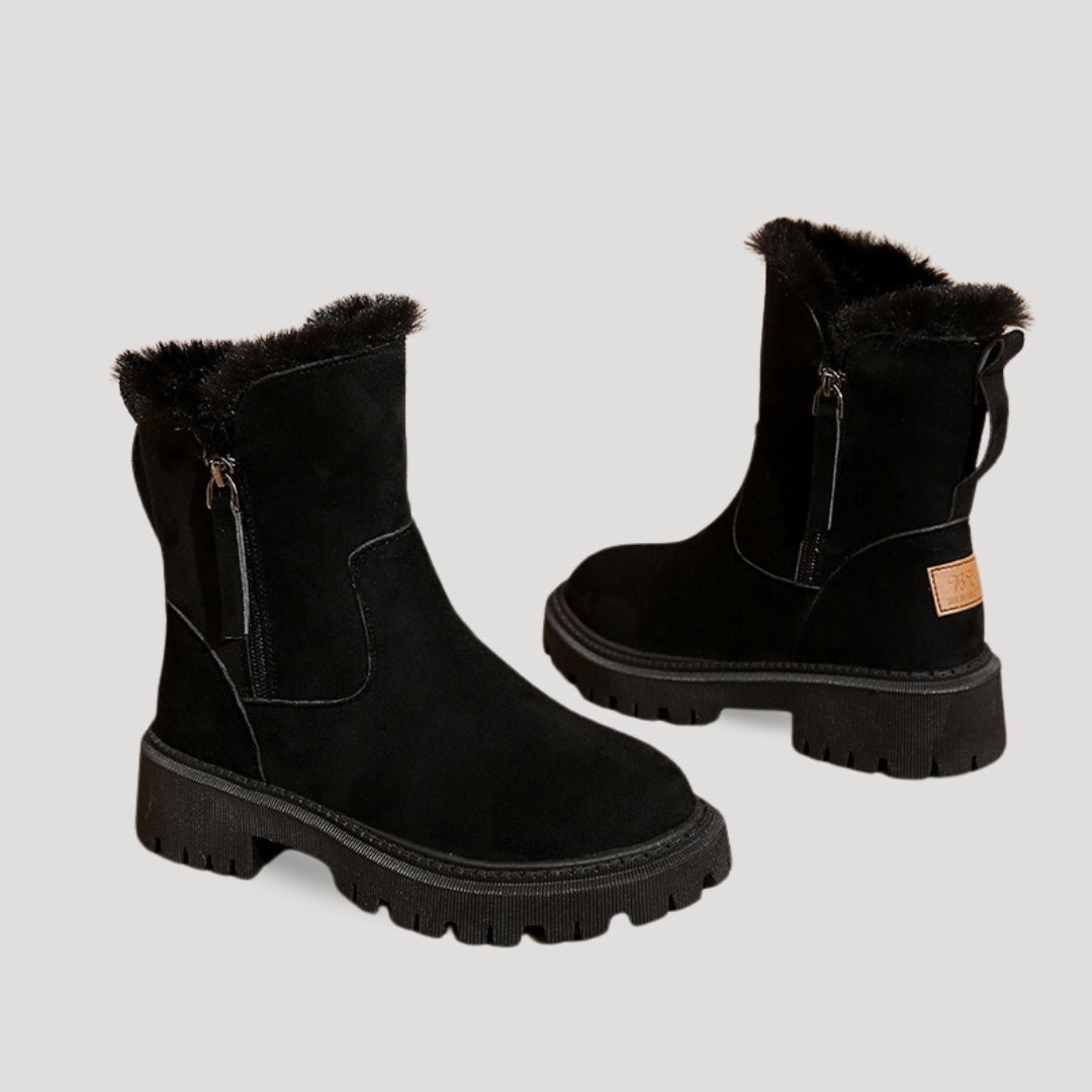 Damen Stiefel mit Kunstfellfutter | Warm, langlebig und stilvoll für kaltes Wetter