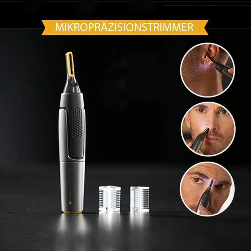 Ripob | Professioneller Ultra-Slim Präzisionstrimmer | Titan-Edelstahlklingen | Integriertes LED-Licht | Mikro-Oszillationstechnologie | Für Nase, Ohren & Konturen