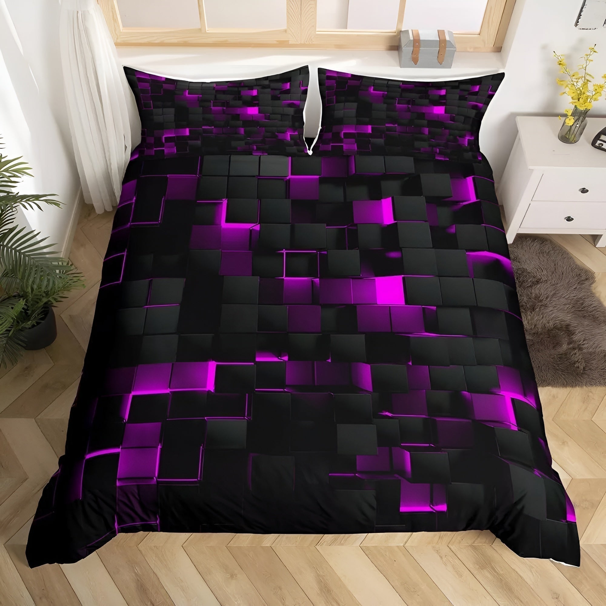 3D Bettwäsche mit Kissenbezug | Bettlaken für Gamer | Bettdeckenbezug | Neonara