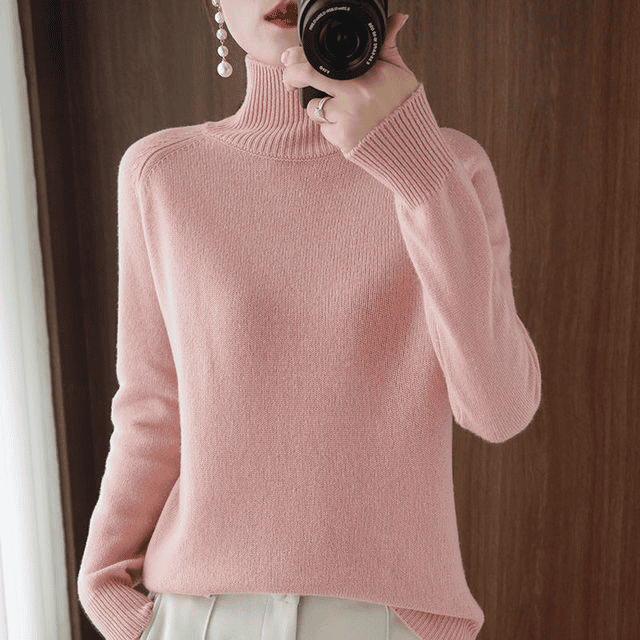 Damen Rollkragenpullover – Warmer Grobstrick für den Winter