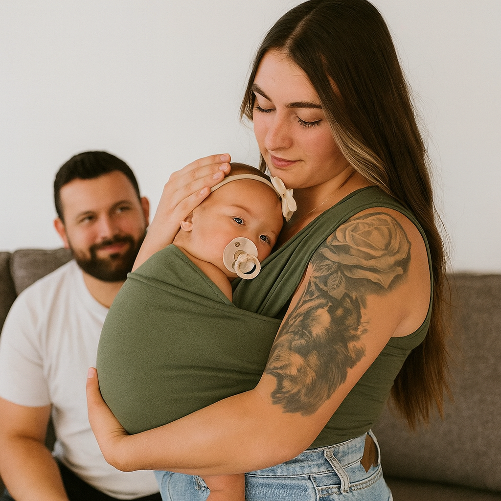 Babytrage-Shirt Elastisches Tragshirt für Eltern mit Neugeborenen
