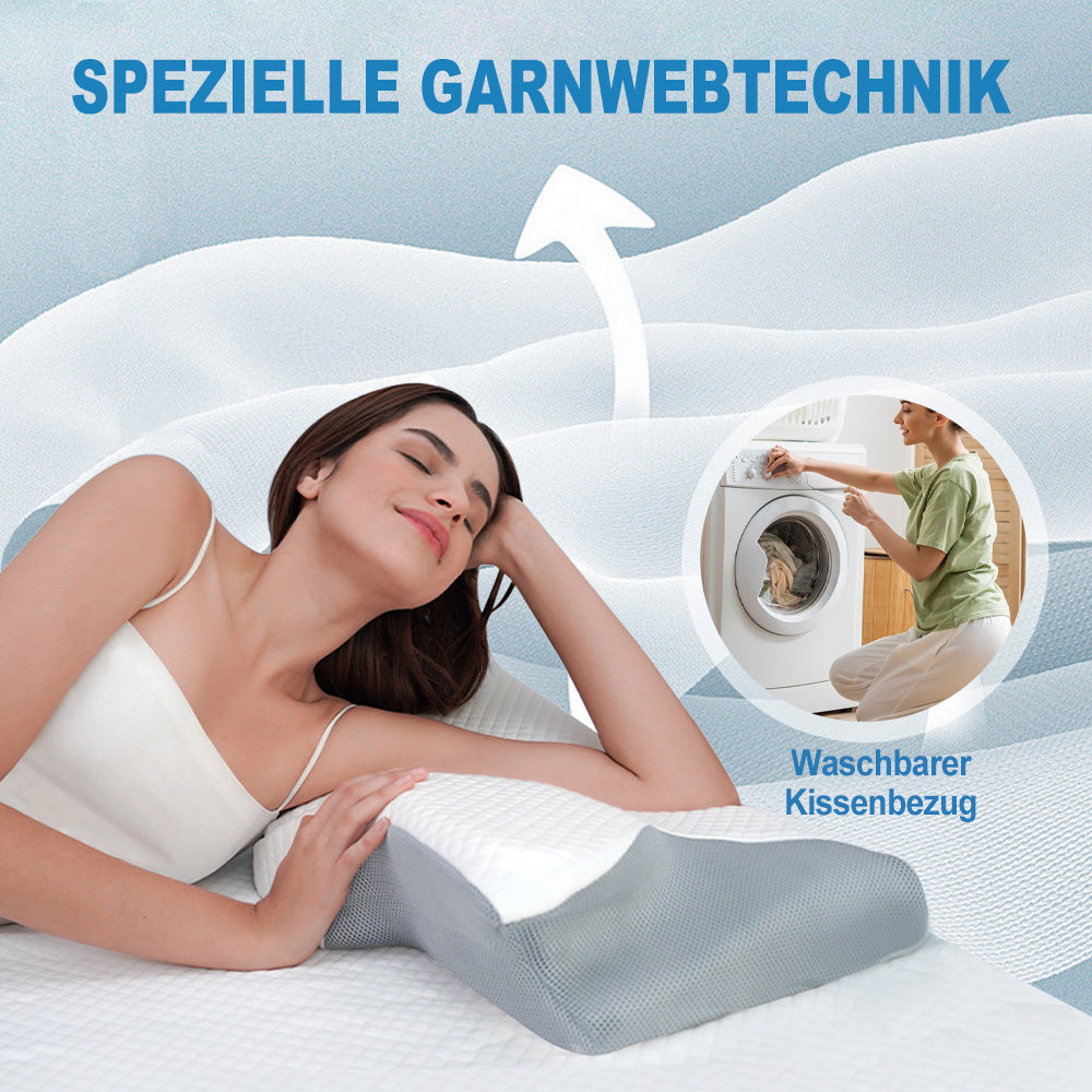 Hochwertig Schlafkissen - Ergonomisch Geformt Für Spürbare Schmerzentlastung