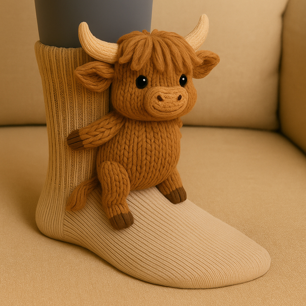 Rutschfeste warme Plüsch-Mikrofaser 3D Tierdesign Haussocken Unisex