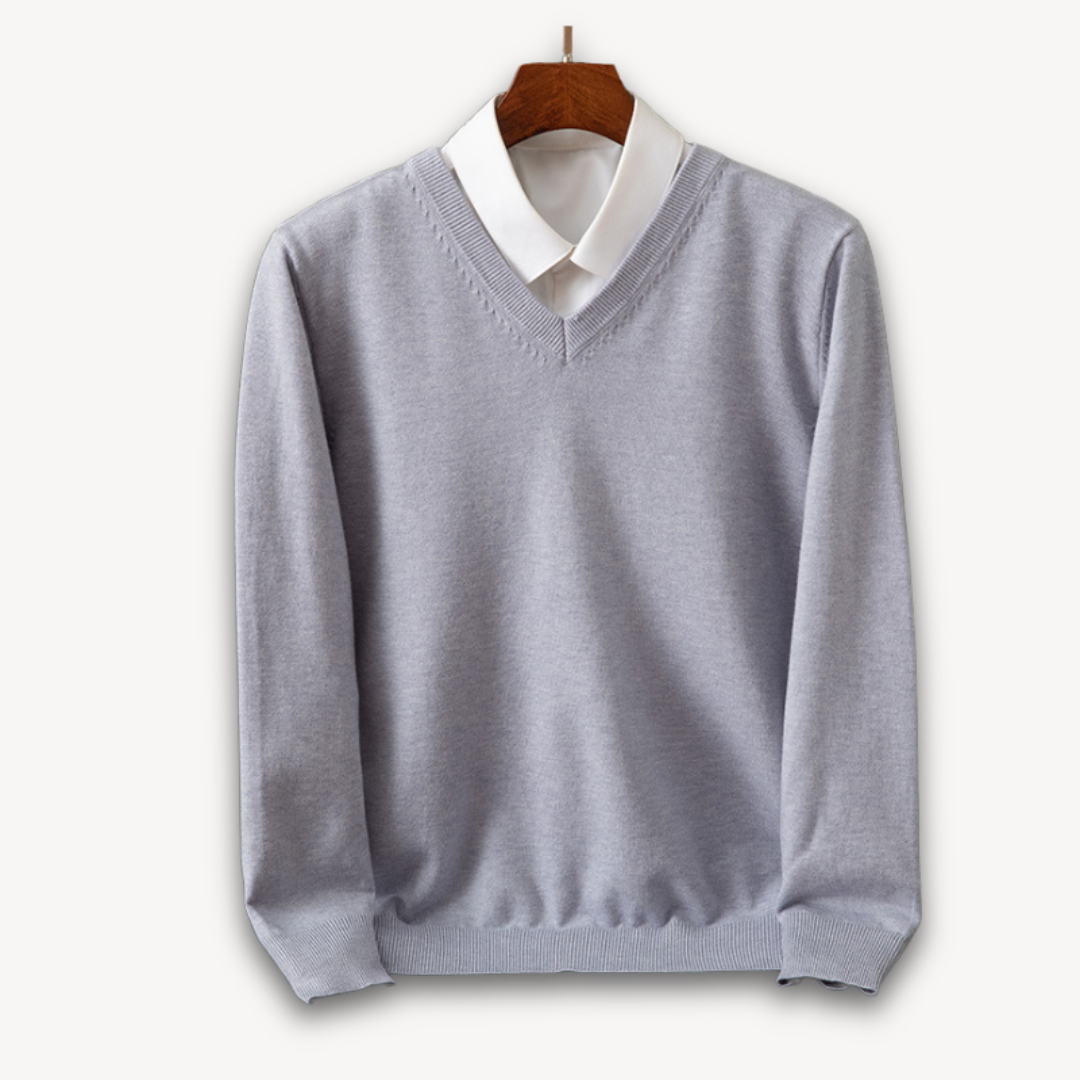 Herren Luxus Cashmere V-Ausschnitt Pullover – Weich, Elegant und Atmungsaktiv