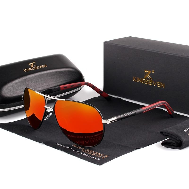 Herren Vintage Aluminium Polaroid Sonnenbrille