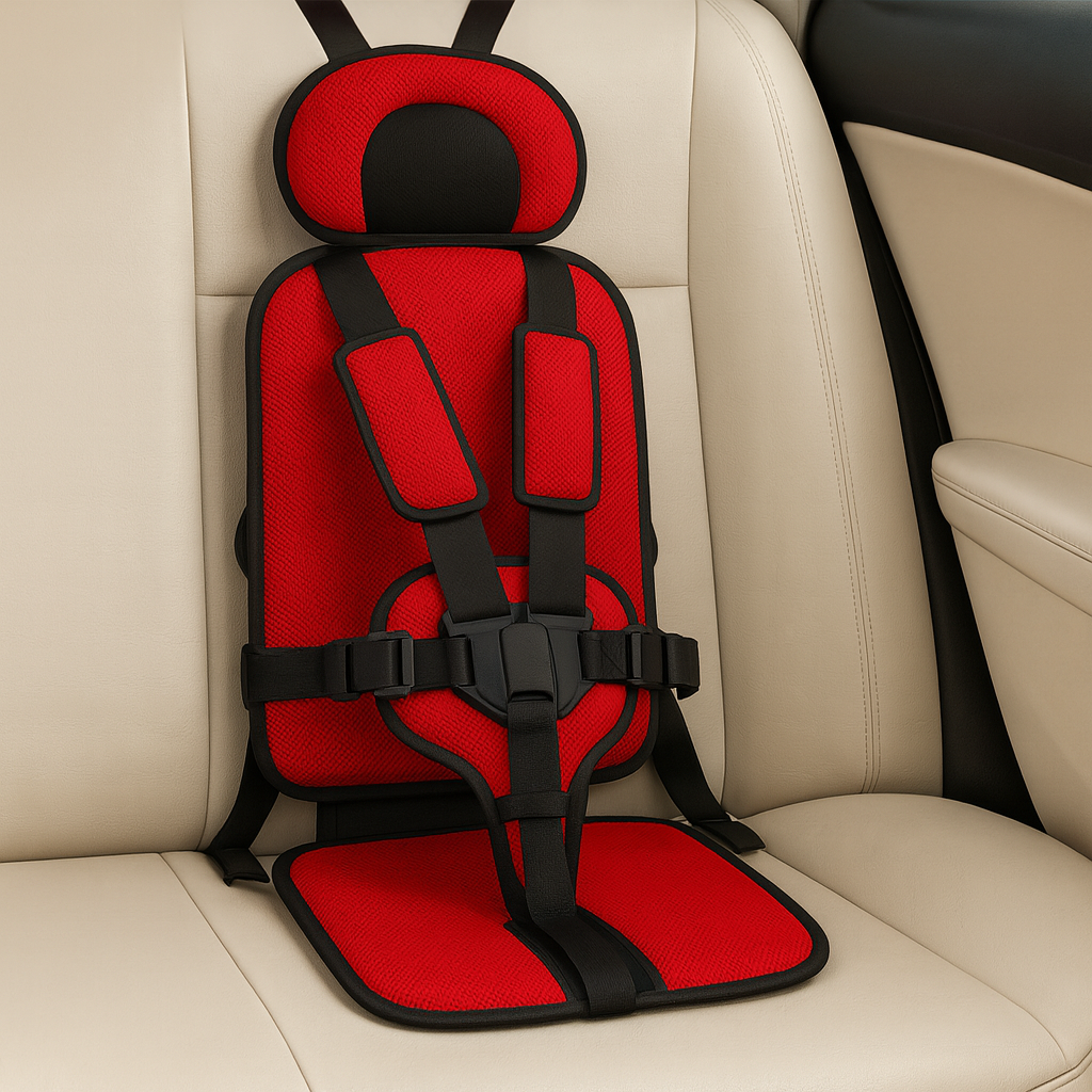 Tragbarer Autositz mit Sicherheitsgurt aus Polyester