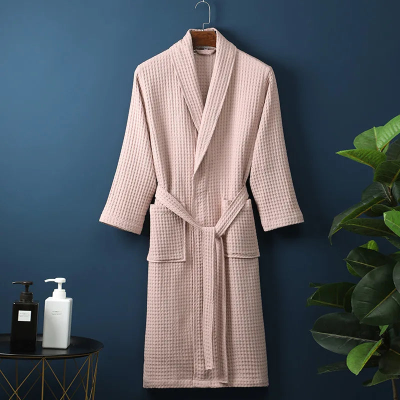 Ripob | CozyCotton Premium-Bademantel aus Baumwolle | Weich & Atmungsaktiv | Perfekt für Männer & Frauen | Mit Taschen