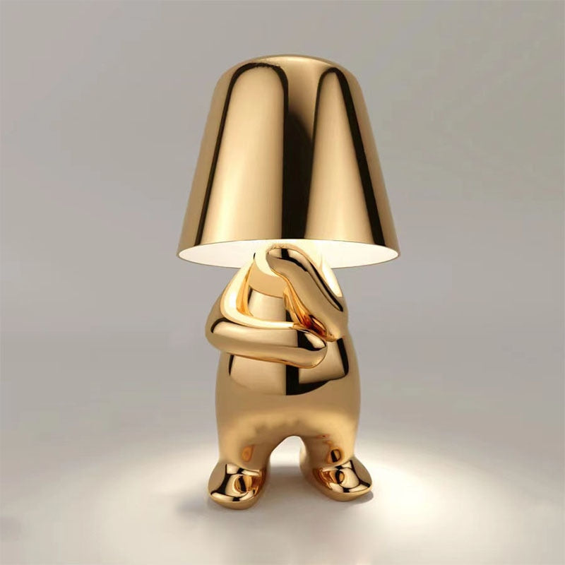 Goldene Moderne Design Figur LED Tischlampe
