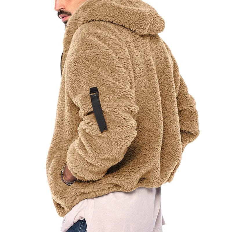 Herren Teddyfleece Zip-Up Hoodie | Weiche Wärme und lässiger Alltagsstil