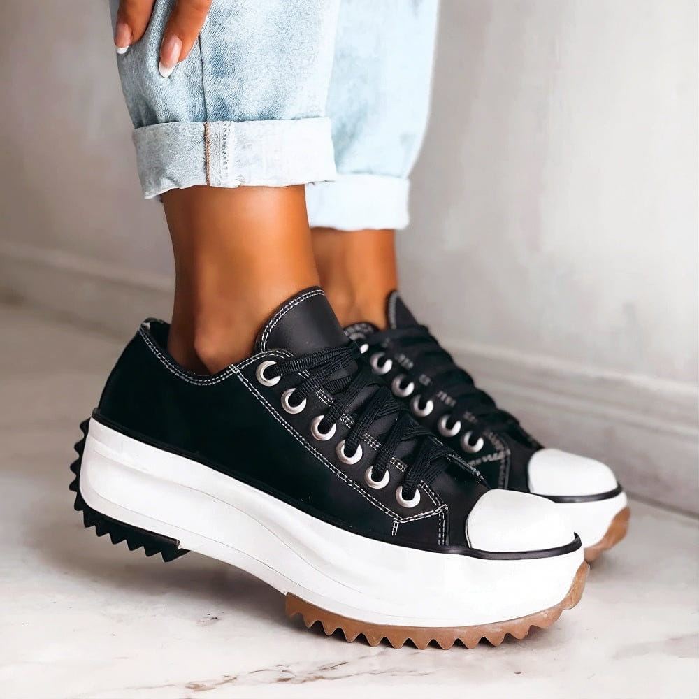 Damen Plateau Sneaker Bequeme Alltags- und Freizeitschuhe