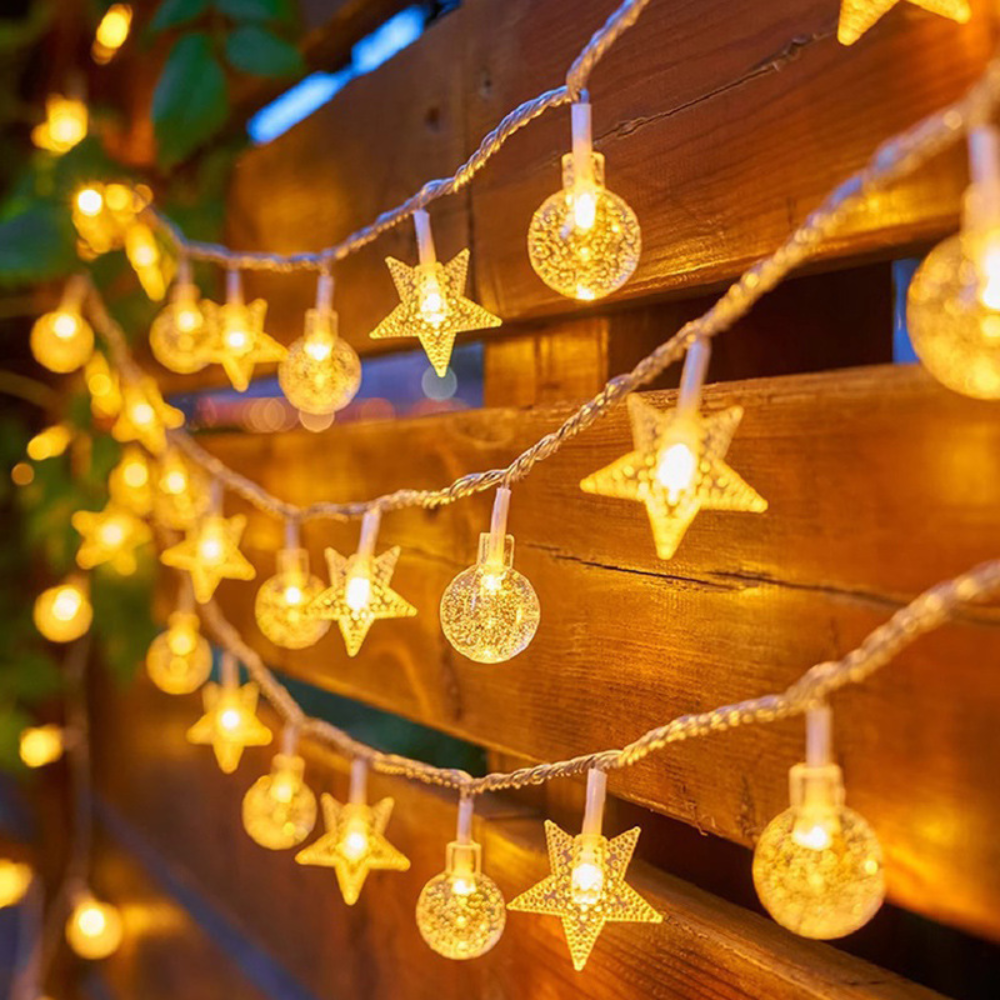 Solar LED Garten Lichterkette Außen Wetterfest