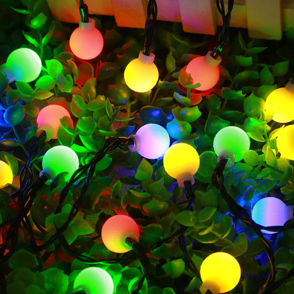 Solar LED Garten Lichterkette Außen Wetterfest
