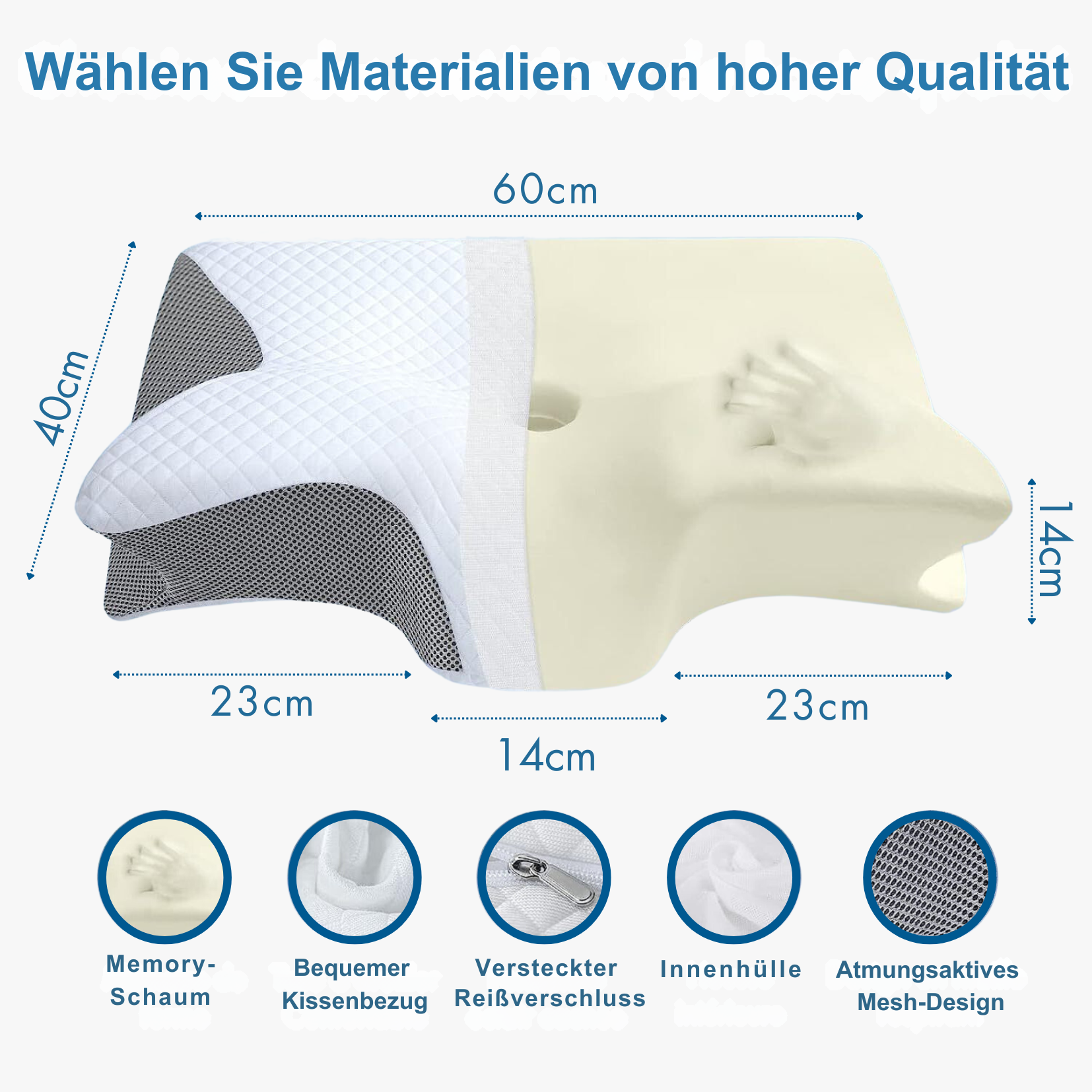 ZenHaven⢠Memory Foam Kissen