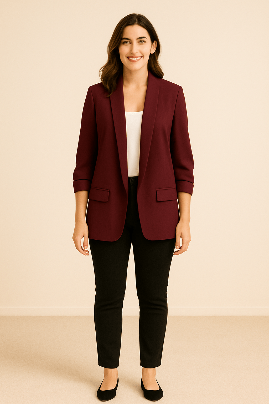 Leichter Blazer für Damen – Mit aufgerollten Ärmeln