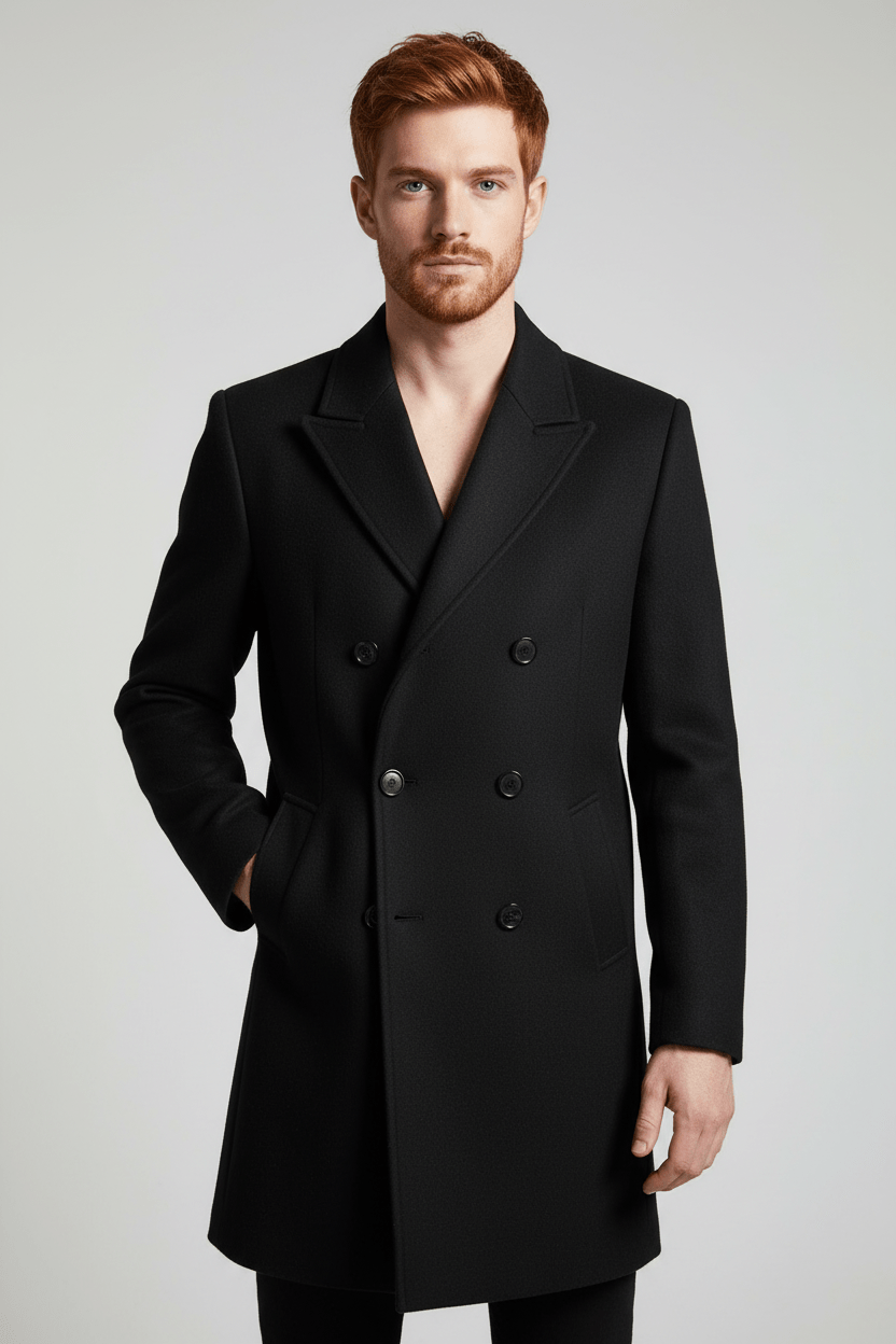 Herren Doppelreiher Formalmantel | Klassischer Stil mit Alltags-Vielseitigkeit