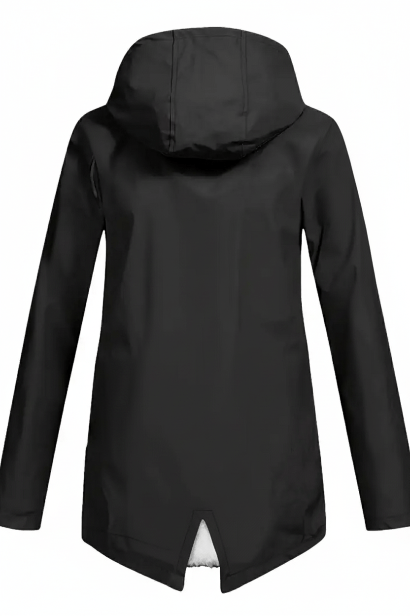 Damen Kapuzen-Trenchcoat | Wasserabweisender, mittellanger Mantel mit taillierter Passform