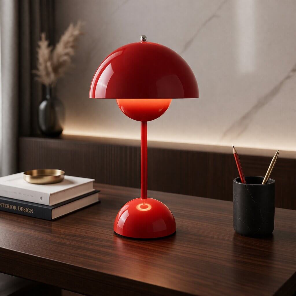 Designer Tischlampe | LED Tischleuchte | Nachttischlampe | Dimmbar & Kabellos | Lumora