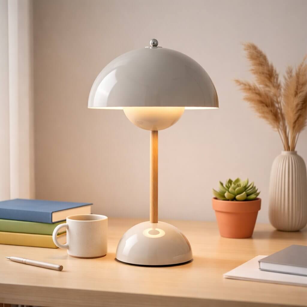 Designer Tischlampe | LED Tischleuchte | Nachttischlampe | Dimmbar & Kabellos | Lumora