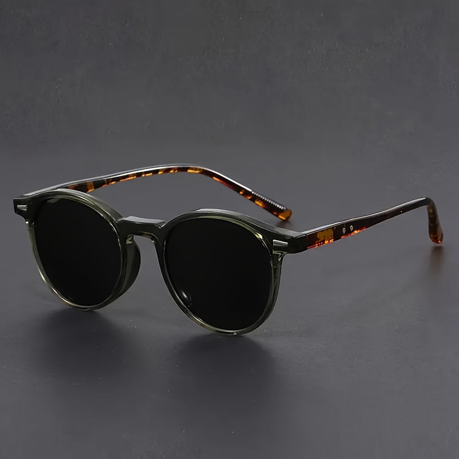 Herren Sonnenbrille RetroView – Runde Schildpattbrille mit leichtem Rahmen