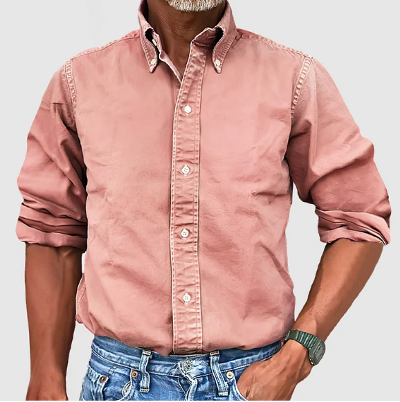 Herren Langarmhemd | Smart Casual Button-Up mit sauberem, modernem Stil