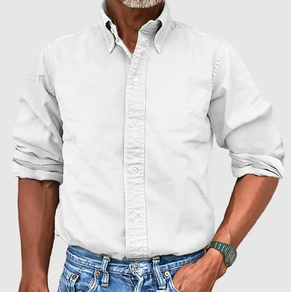 Herren Langarmhemd | Smart Casual Button-Up mit sauberem, modernem Stil