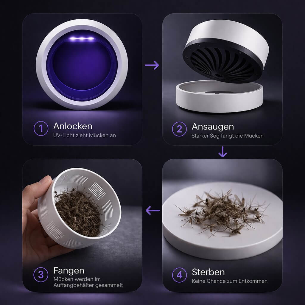 Fruchtfliegenfalle | UV-Mückenlampe für Innen & Außen | Mückenfallen | Insectra