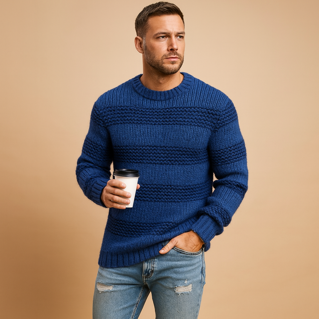 Herren Fair Isle Pullover – Strickpullover im nordischen Winterstil