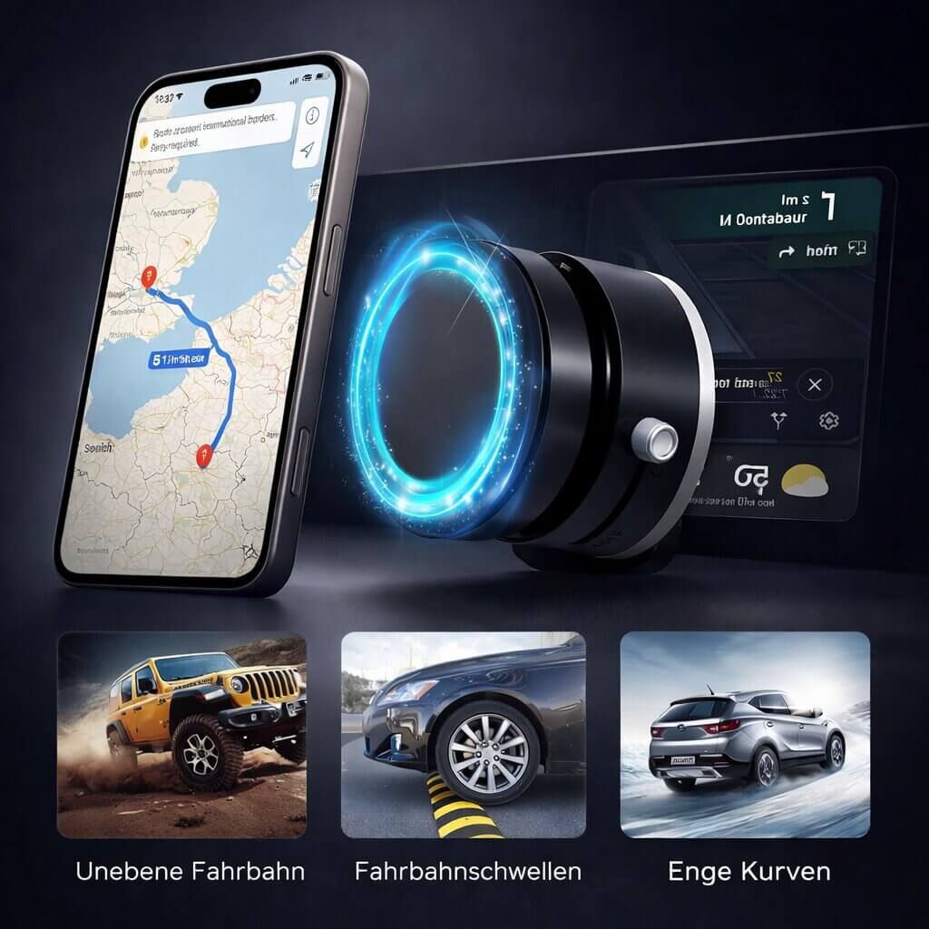 Handyhalter mit Saugnapf | Magnetischer Handyhalter mit 360° Drehung | Vantrel