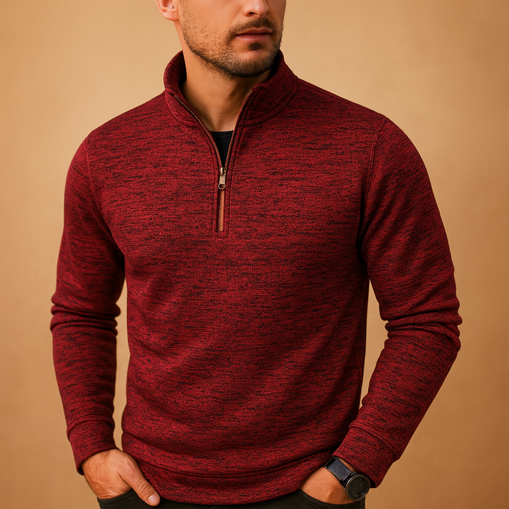 Herren Zip-Pullover mit bequemer Passform und modernem Look