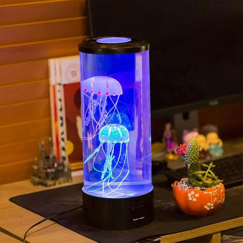 LED Nachttischlampe | Schreibtischlampe mit Quallen-Effekt | Tischlicht | LightWave