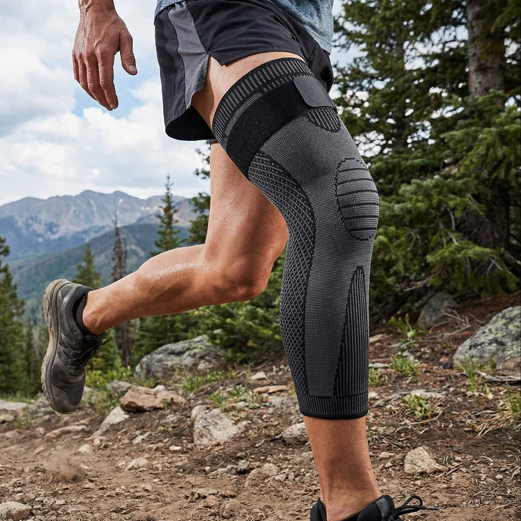 Kniebandage mit Kompression | Kniesupport für Sport, Training oder Arbeit | Flexurion