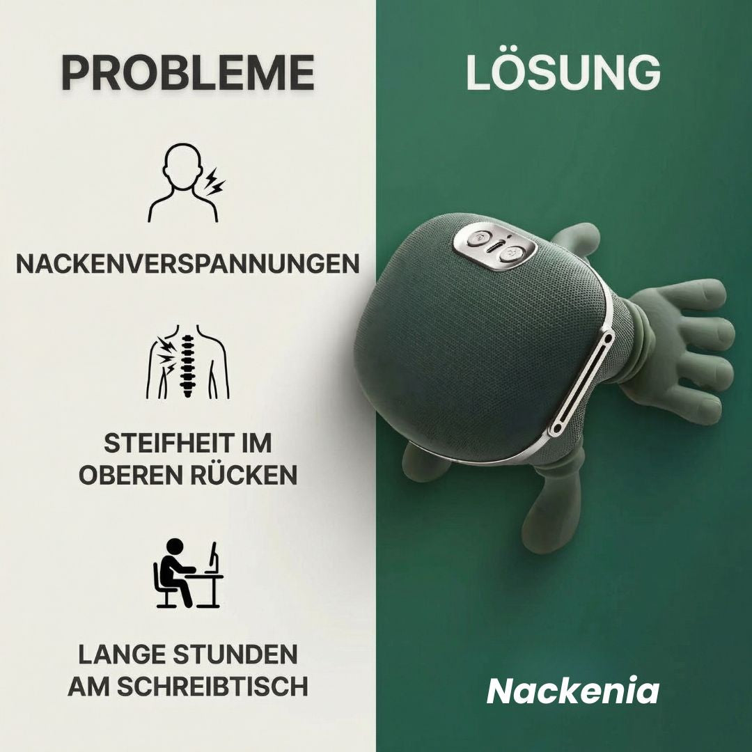 Nacken- & Schultermassagegerät | Nackenmassage zu Hause für geschmeidige Muskeln | Nackenia