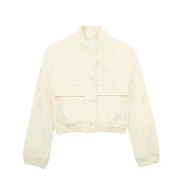 Gekürzte Bomberjacke für Frauen | Moderner Stil