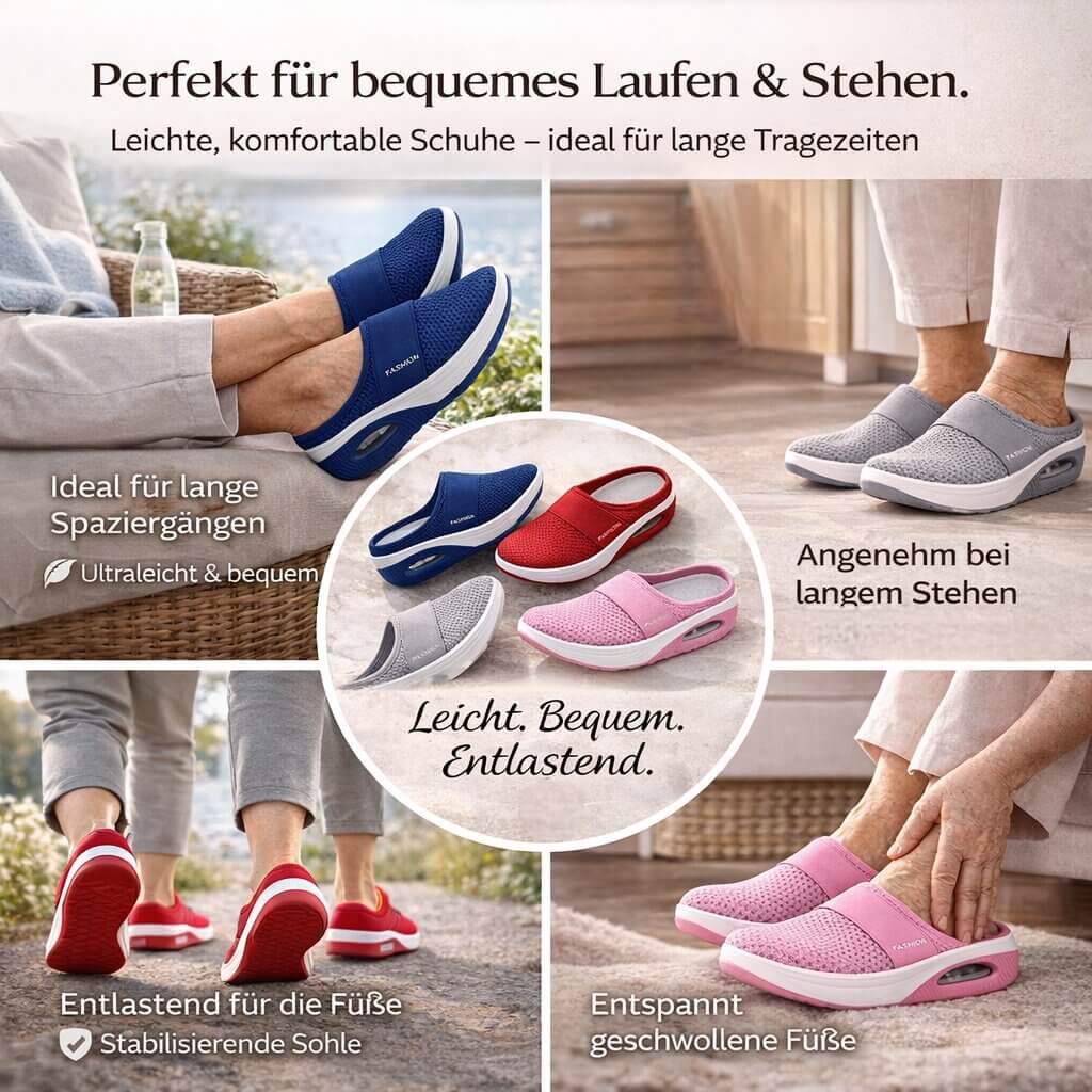 Orthopädische Hausschuhe zum Reinschlüpfen | Breite Diabetikerschuhe für Zuhause | Velori