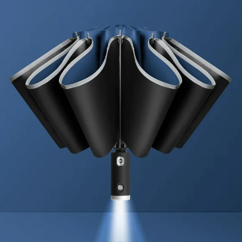 Sturmfester Automatischer Regenschirm mit Licht | LumBrella