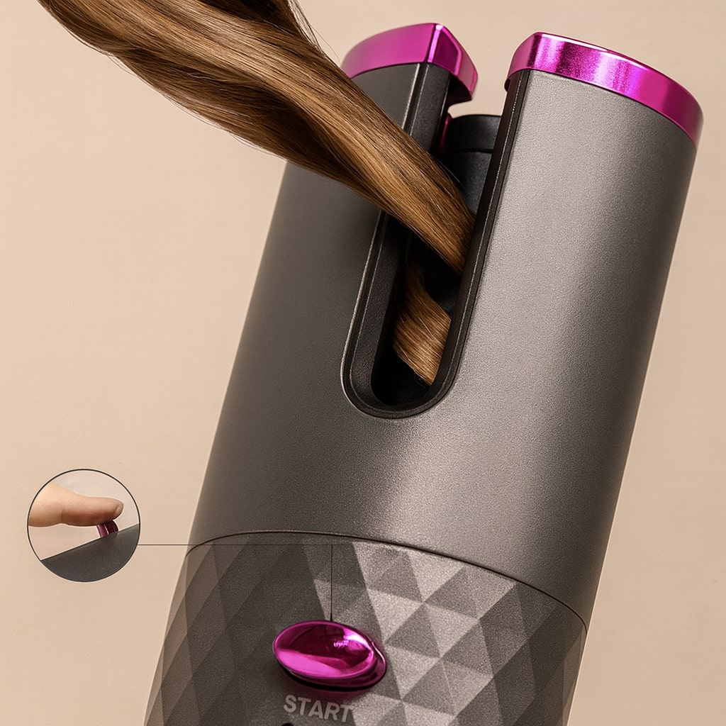 Automatischer Lockenstab | Kabelloser Lockenwickler | Haarstyling-Werkzeug | StyliWave