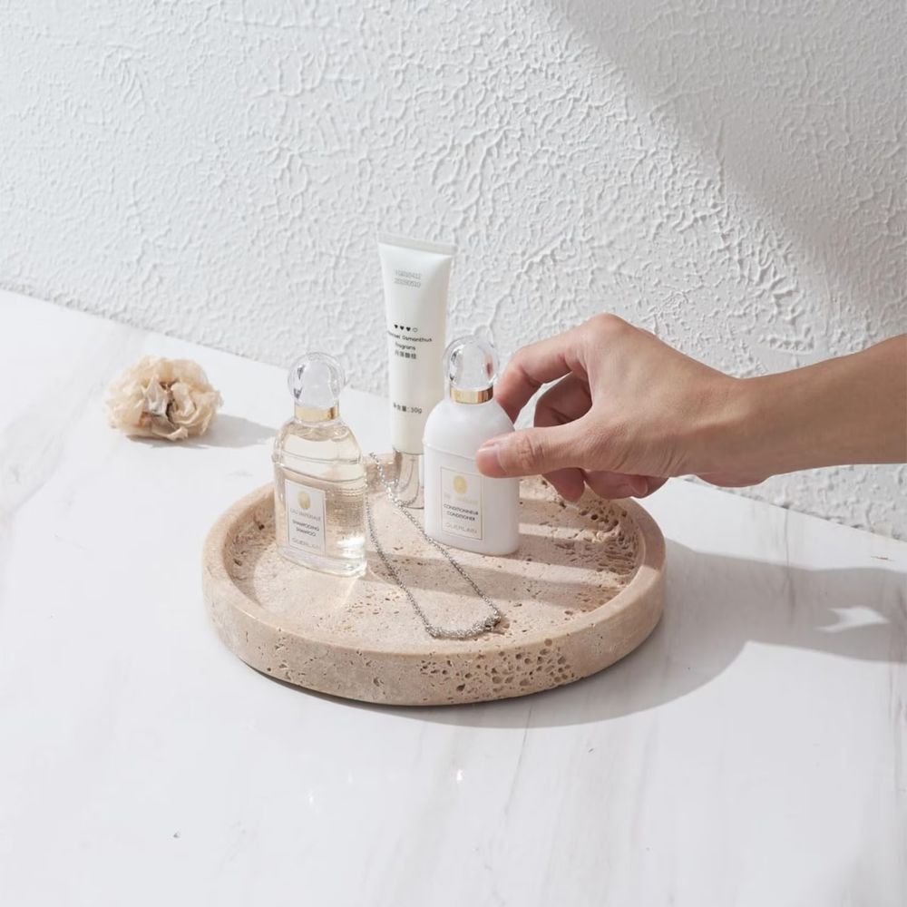 Tablett aus Naturstein | Rundes Dekotablett | Naturiq