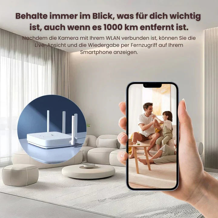 Wi-Fi Überwachungskamera | Mini HD Kamera | Drahtlose Sicherheitskamera | Clariox