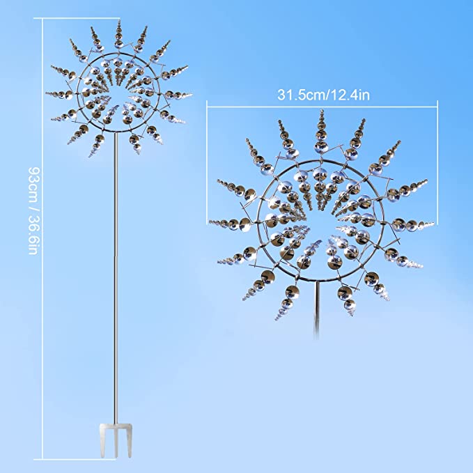 Windspiel für den Garten | Metall-Windmühle | WindLume