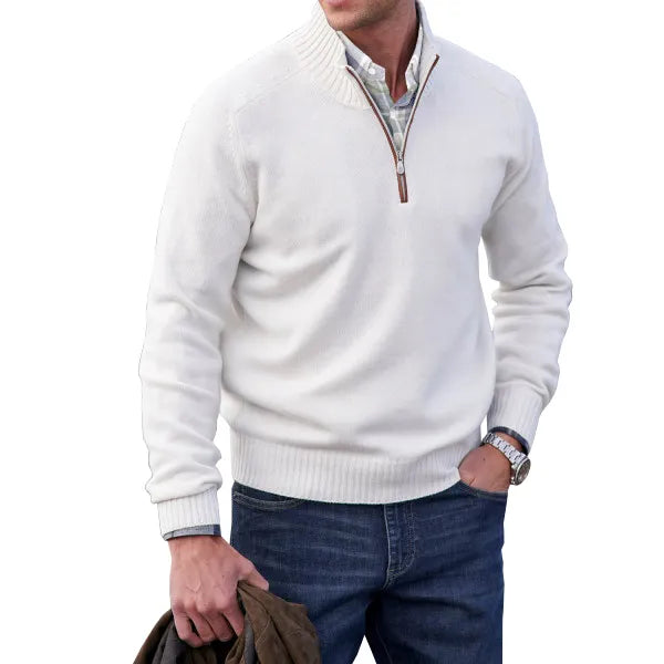 Herren Halb-Zip Strickpullover | Weiches Gefühl und moderner Alltagsstil