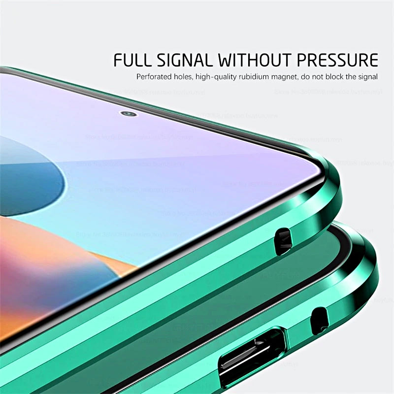 Magnetische gehärtete Glas-Doppelseitige Handyhülle für Samsung