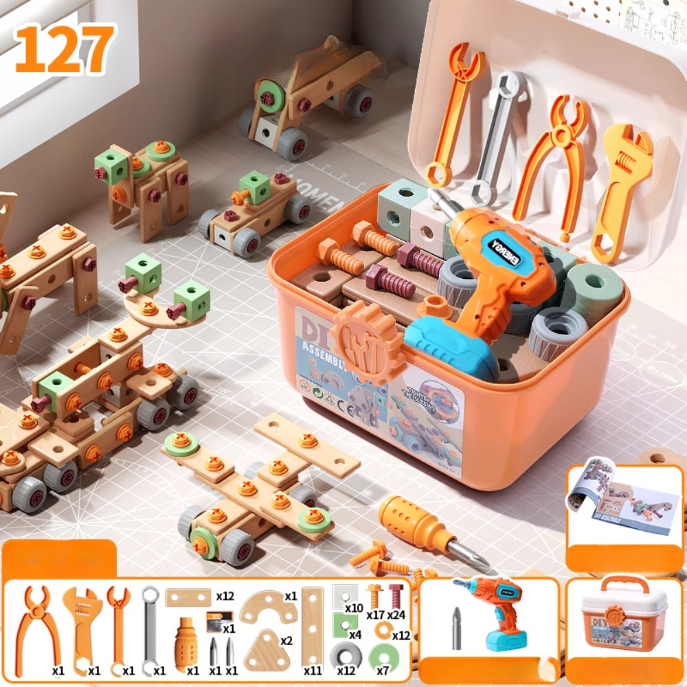 Werkzeugset für Kinder aus Holz – Konstruktionsspielzeug