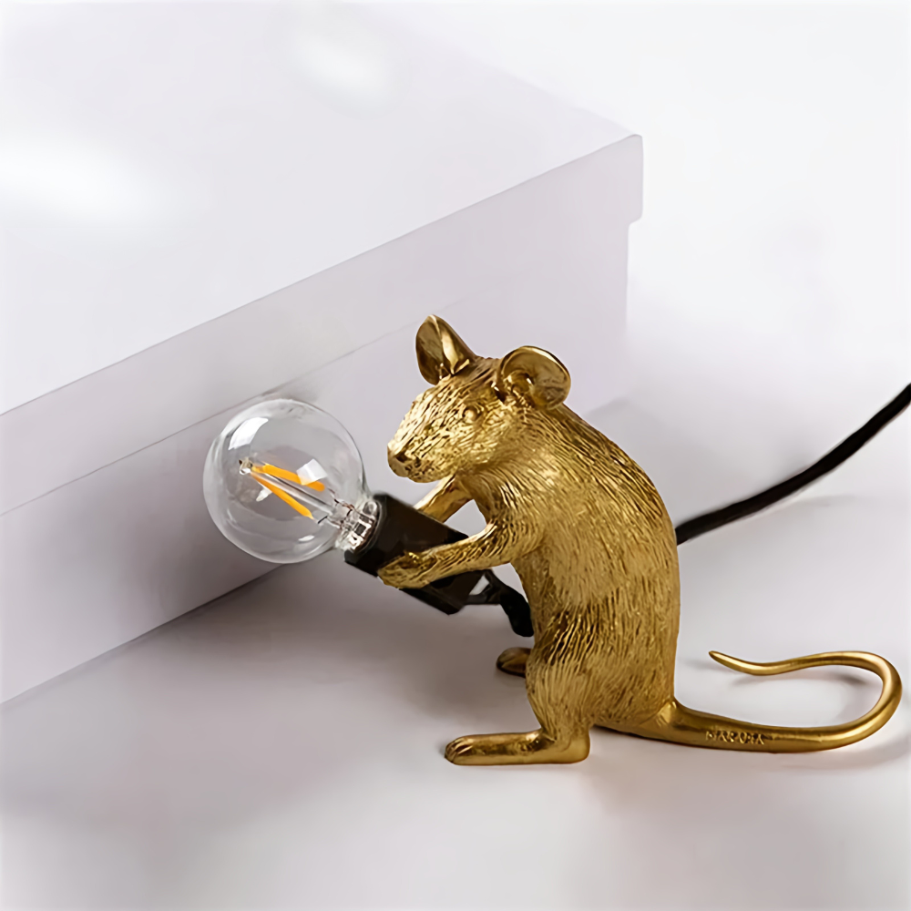 Dekorative Harztischlampe Tierfigur