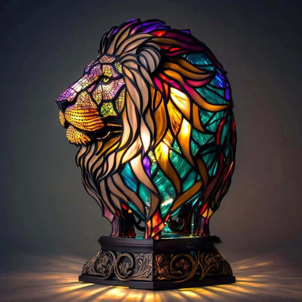 Buntglas Tiffany Tierlampe Nachttischlampe Dekoleuchte
