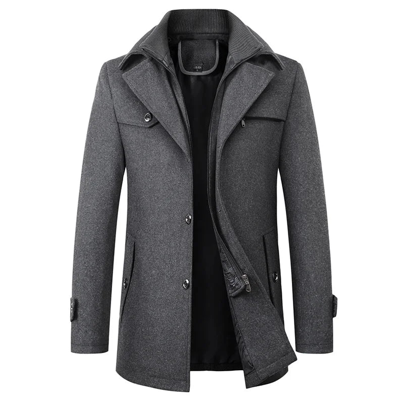 Wasserabweisender Wintermantel für Herren | Smarte Jacke mit Kapuze und Alltagsstil