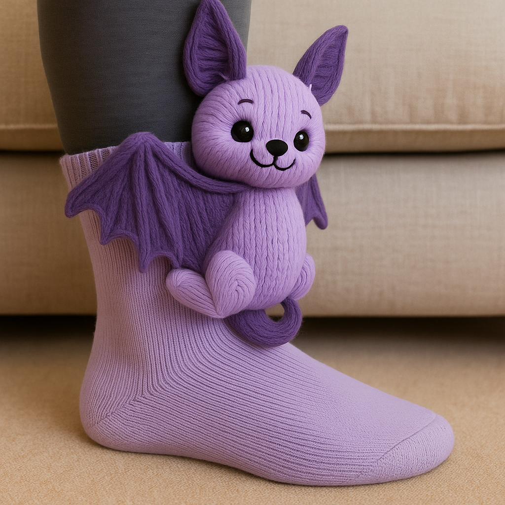 Rutschfeste warme Plüsch-Mikrofaser 3D Tierdesign Haussocken Unisex