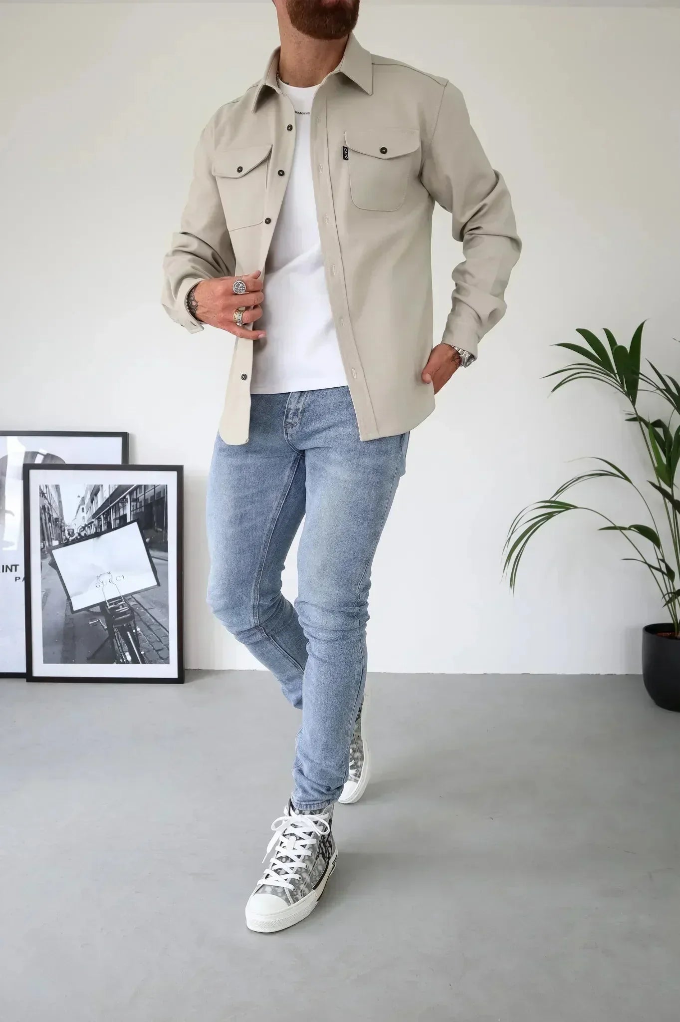 Herren Overshirt Jacke | Lässige Schicht mit sauberem und modernem Schnitt