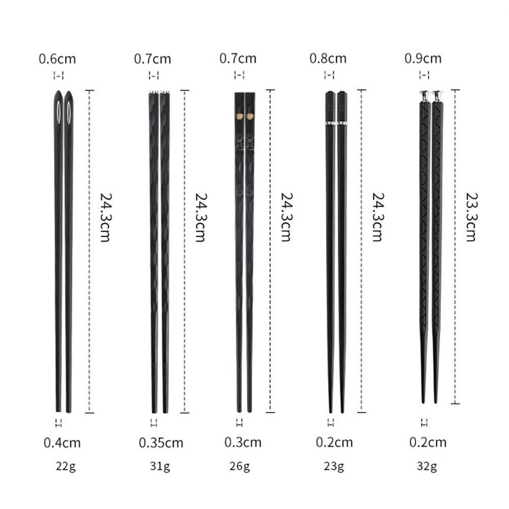 Ripob | DineLux – Luxuriöses Essstäbchen-Set mit Raffinierten Designs (5 Paare)