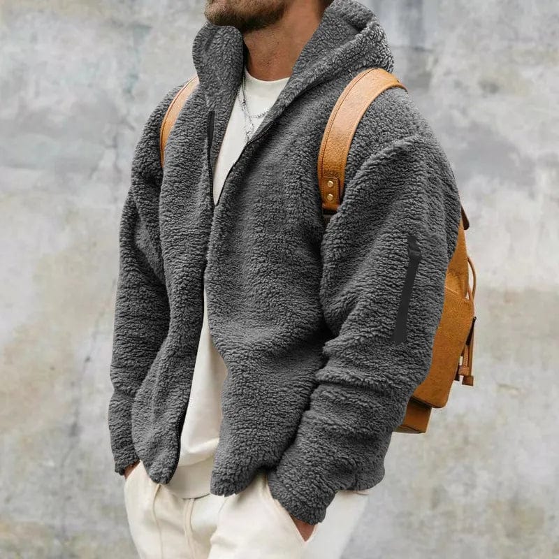 Herren Teddyfleece Zip-Up Hoodie | Weiche Wärme und lässiger Alltagsstil
