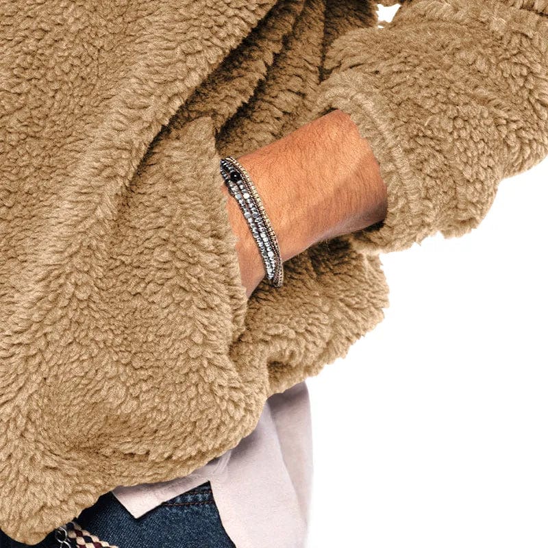 Herren Teddyfleece Zip-Up Hoodie | Weiche Wärme und lässiger Alltagsstil